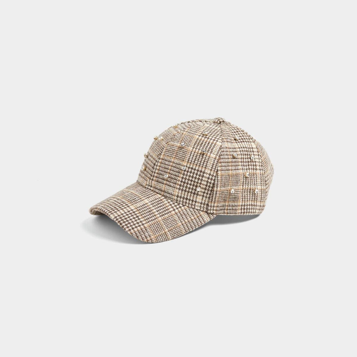 Tan Glitzy Plaid Hat sold by A Velvet Window
