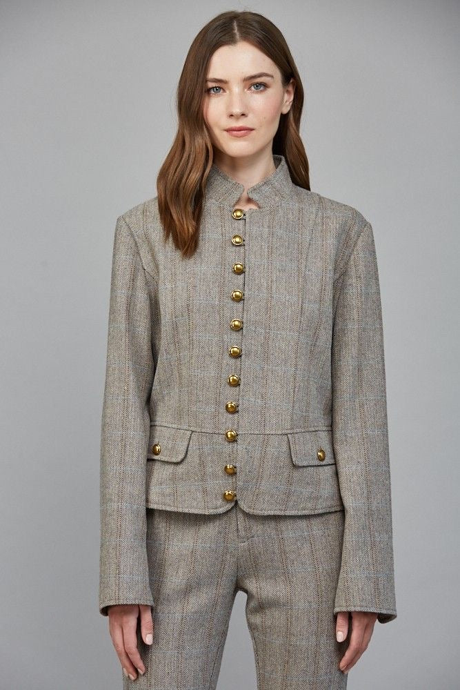 Tailored Herringbone Jacket sold by A Velvet Window