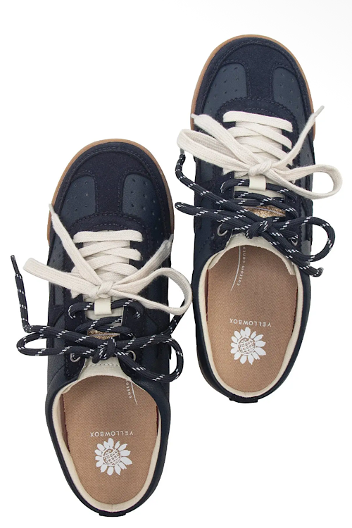 Navy Nysa Sneaker Mule by Yellowbox sold by A Velvet Window