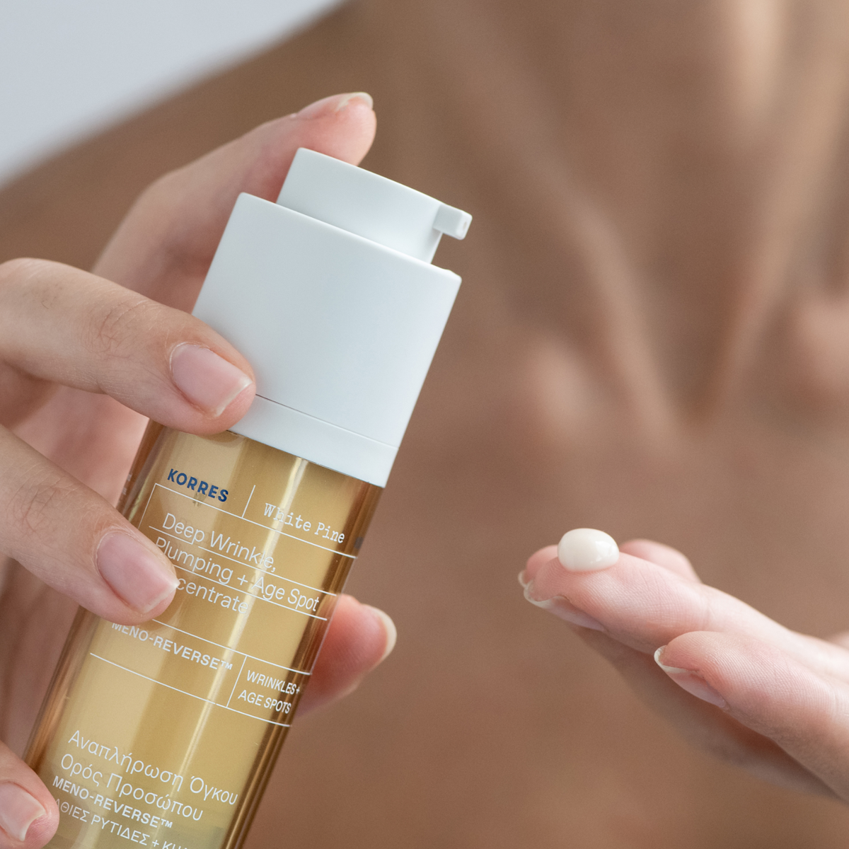 Korres White Pine Meno-Reverse™ Deep Wrinkle, Plumping + Age Spot Concentrate sold by A Velvet Window