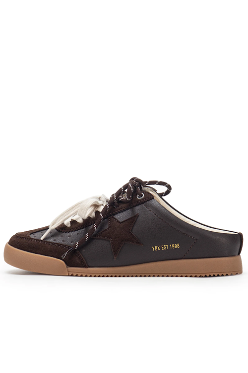 Chocolate Nysa Sneaker Mule by Yellowbox sold by A Velvet Window