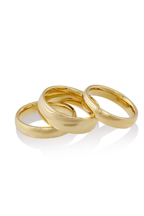 Triple Stackable Gold Bands