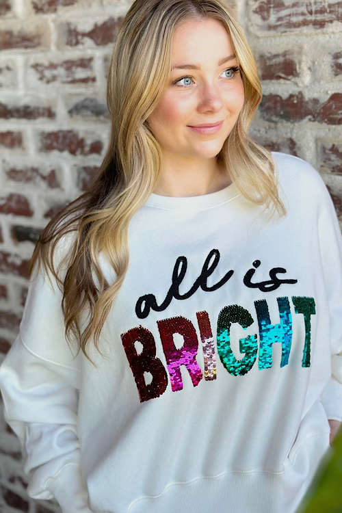 All Is Bright Sweatshirt sold by A Velvet Window