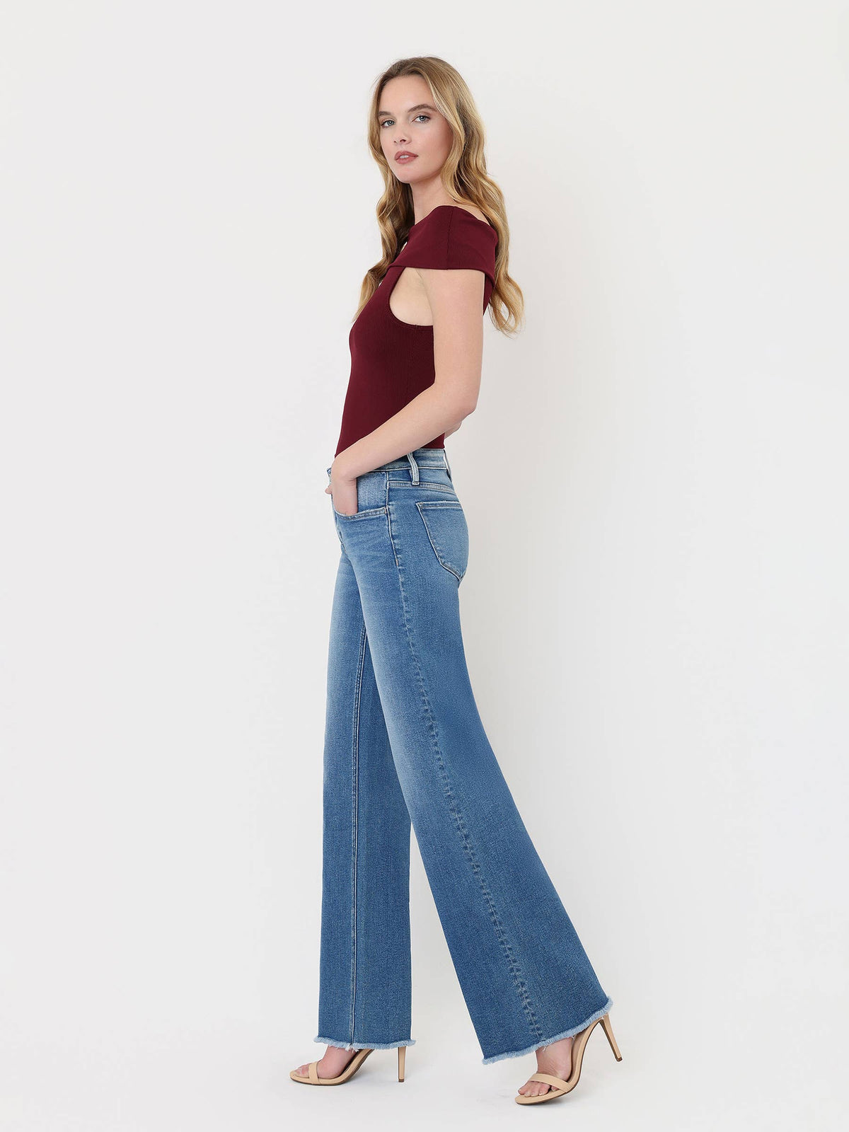 MidRise Raw Hem Denim sold by A Velvet Window