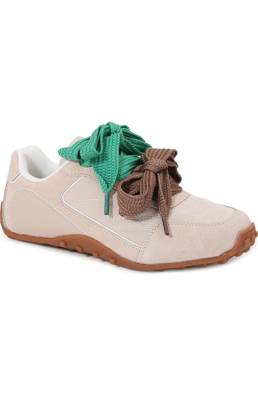 Double Ribbon Lace Up Sneaker sold by A Velvet Window