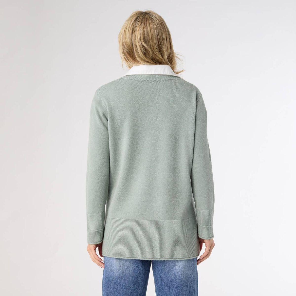 Sage Collared Sweater sold by A Velvet Window