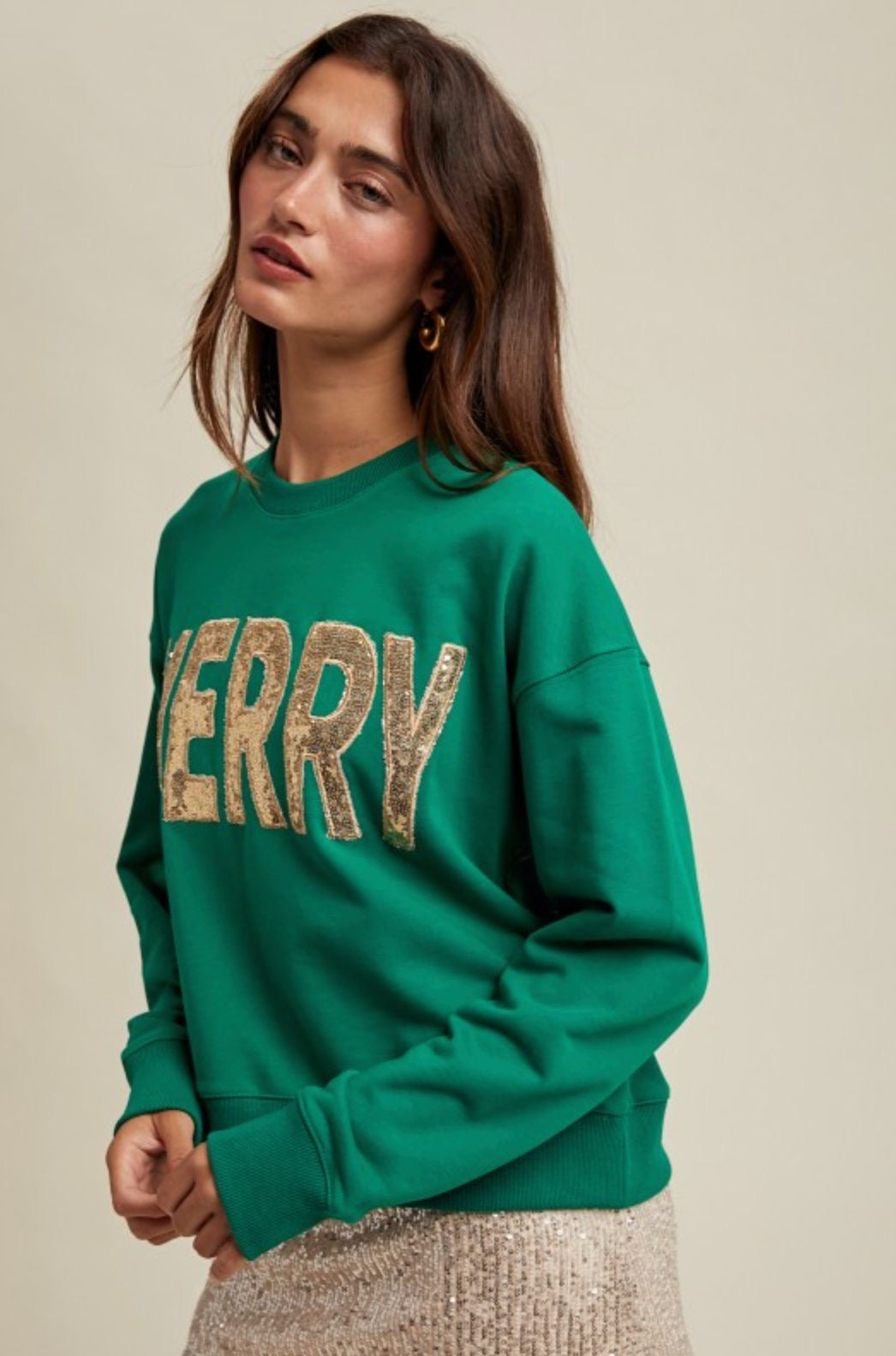 Merry Sequin Sweatshirt