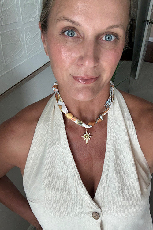 Tulum Scarf Charm Necklace