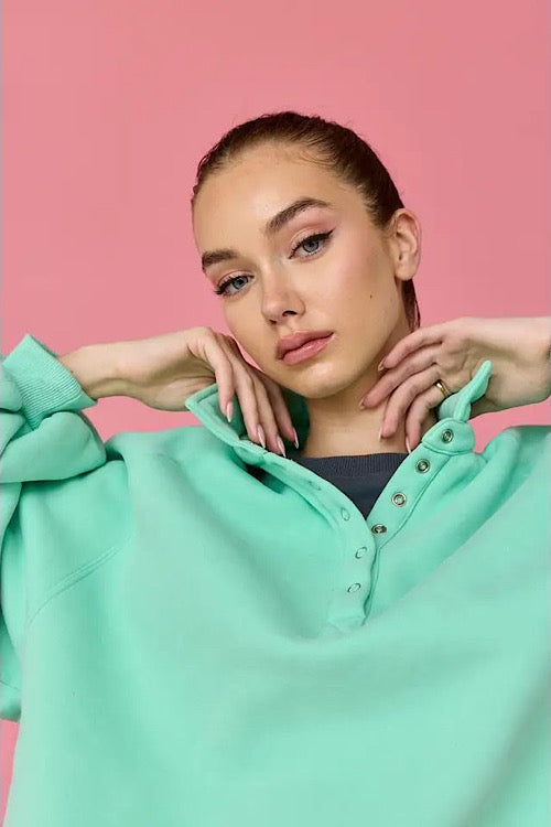 Seafoam Sweatshirt sold by A Velvet Window