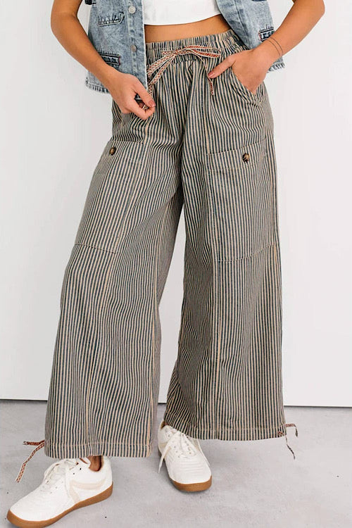 Stripe Ankle Cinch Pants sold by A Velvet Window