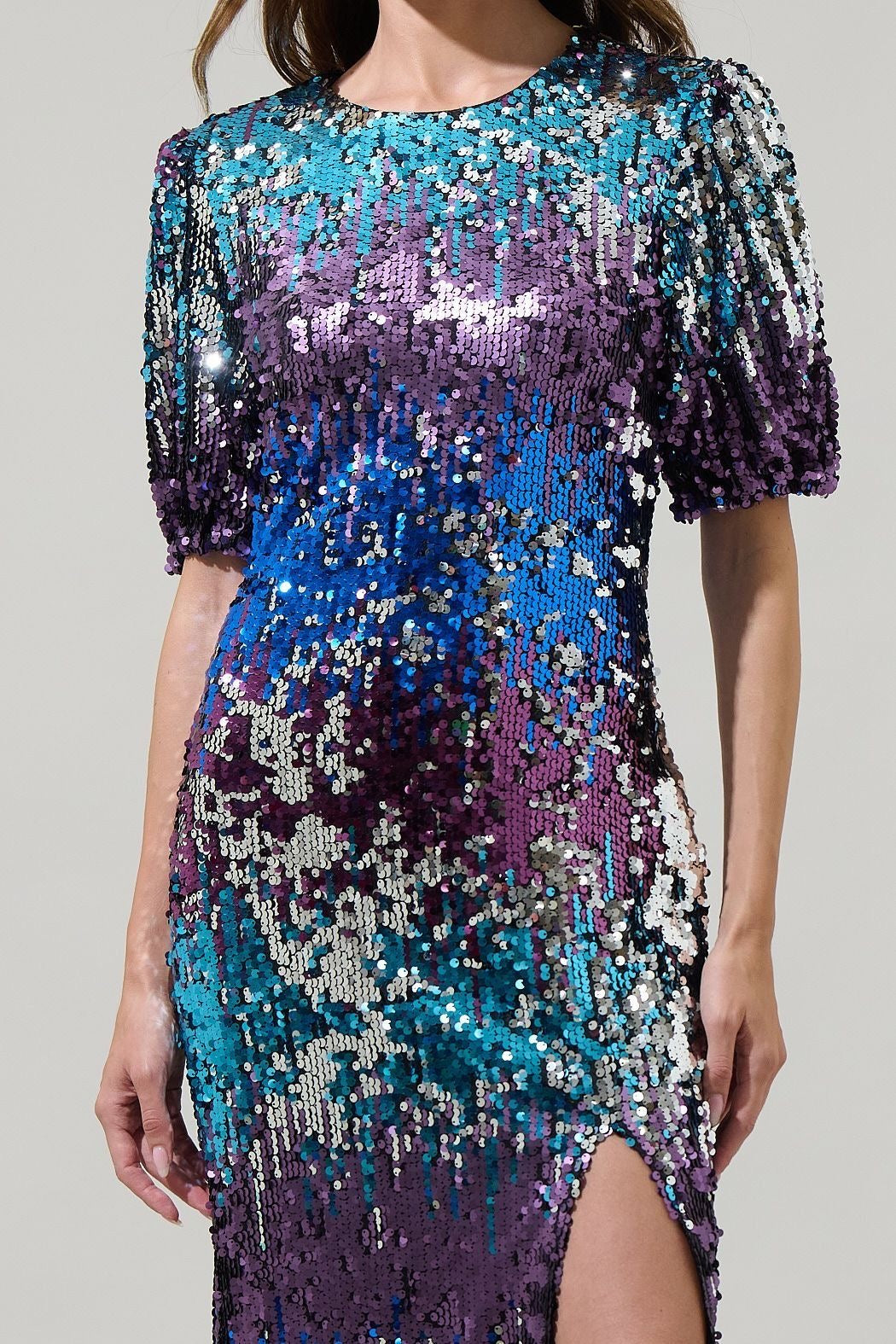 Night Sky Sequin Midi Dress sold by A Velvet Window