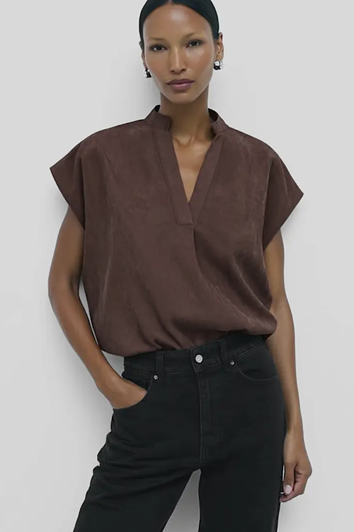 Suede Touch VNeck Top