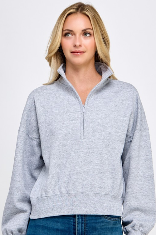 Half Zip Mock Neck Sweatshirt sold by A Velvet Window