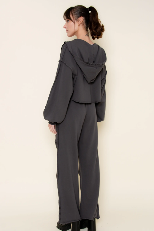 Charcoal Pleated Sweatpants