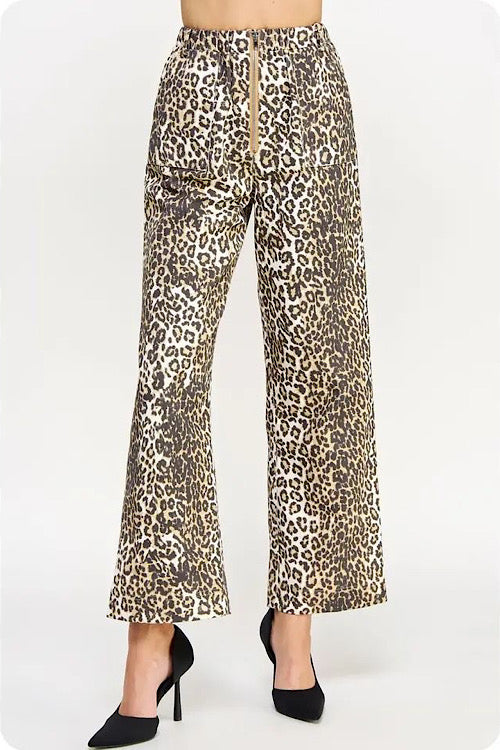 Twill Leopard Pants sold by A Velvet Window