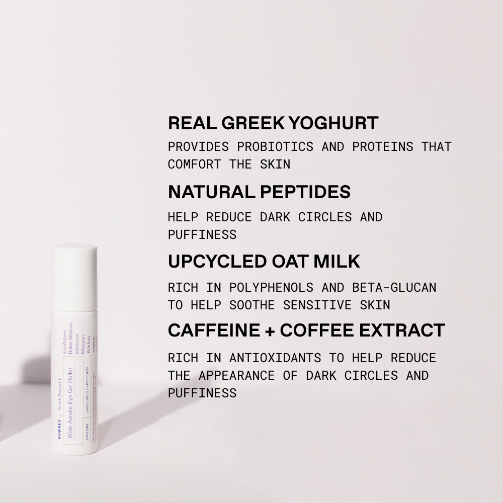 Korres Greek Yoghurt Wide Awake Eye Gel Roller sold by A Velvet Window