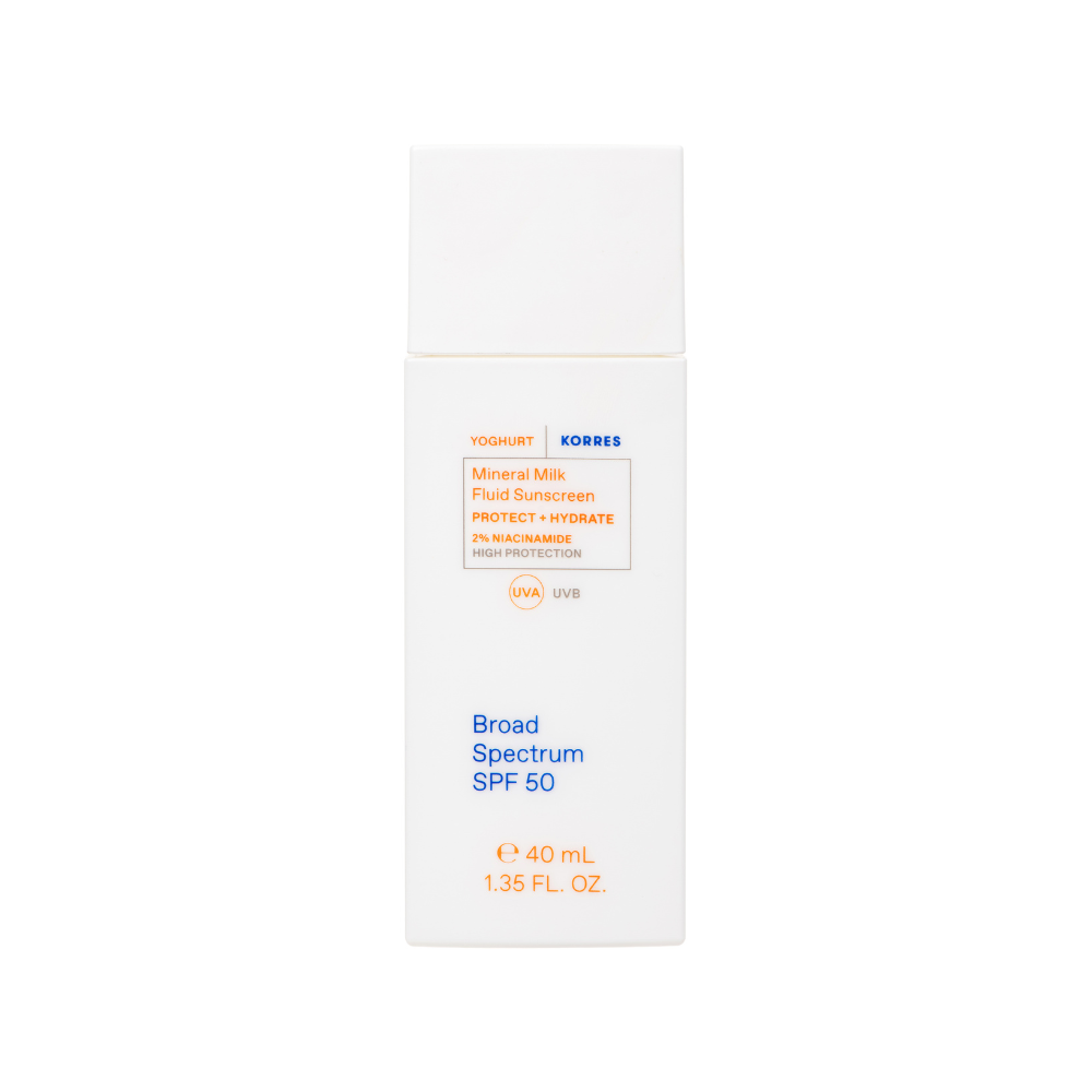 Korres Mineral Milk Fluid Sunscreen SPF 50 sold by A Velvet Window