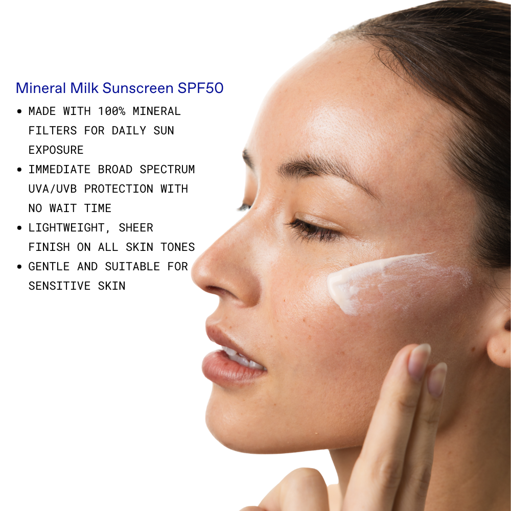 Korres Mineral Milk Fluid Sunscreen SPF 50 sold by A Velvet Window