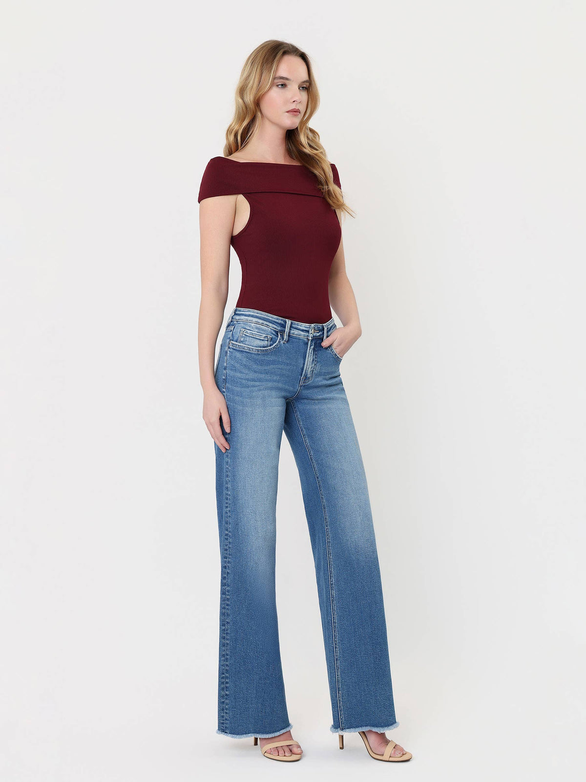 MidRise Raw Hem Denim sold by A Velvet Window