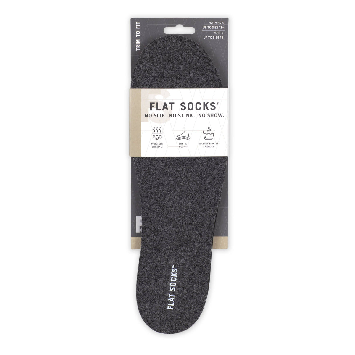 Dark Heather Grey FLAT SOCKS