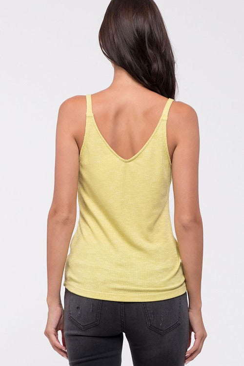 Ribbed Button Down Tank sold by A Velvet Window