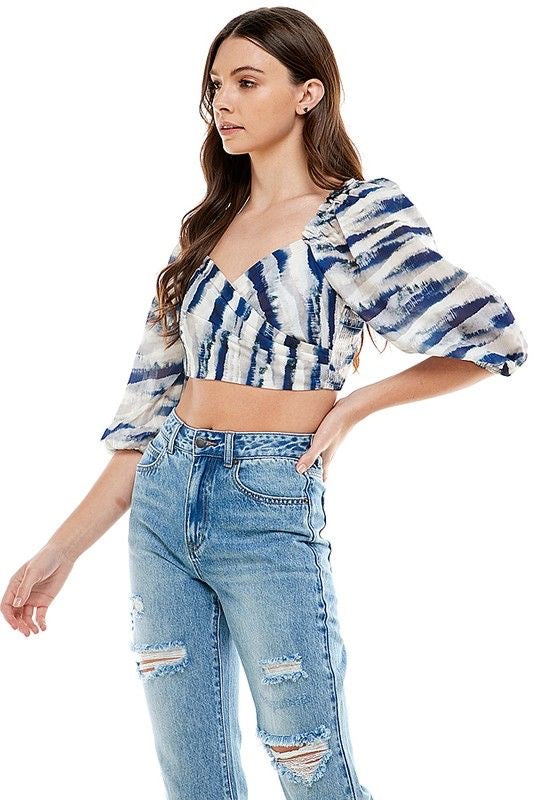 Into The Blue Crop Top sold by A Velvet Window