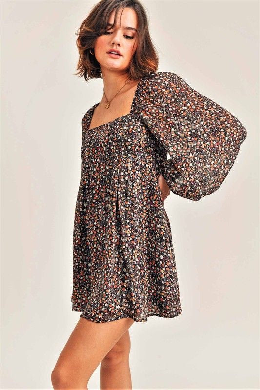 Brown Flowy Smock Dress sold by A Velvet Window